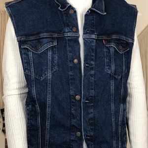 Levis Mens Denim Vest Size Xl